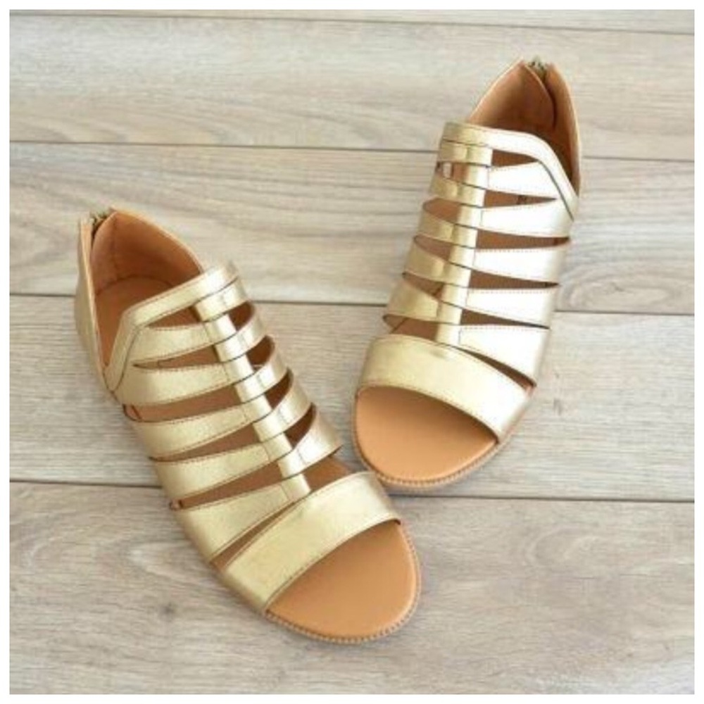 New distressed gold caged sandals - Picture 6 of 6